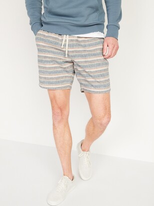 Old Navy Striped Linen-Blend Jogger Shorts for Men -- 9-inch