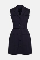 Thumbnail for your product : Karen Millen Polished Stretch Wool Blend Utility Dress
