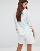 Thumbnail for your product : Darling Scallop Hem 3/4 Sleeve Top