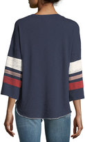 Thumbnail for your product : Splendid Roller Striped Bell-Sleeve Cotton Slub T-Shirt