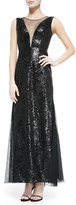 Thumbnail for your product : BCBGMAXAZRIA Evette Sleeveless Sequined Lace Gown