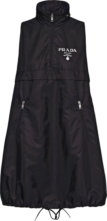 Prada Re-Nylon Mini Dress - 38 Black
