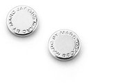 Thumbnail for your product : Marc by Marc Jacobs Logo Disc Stud Earrings/Silvertone