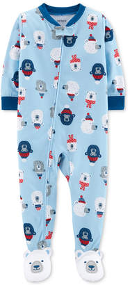 Carter's Carter Baby Boys 1-Pc. Polar Bear-Print Footed Pajamas