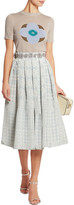 Thumbnail for your product : Holly Fulton Embellished Silk-Crepe Skirt