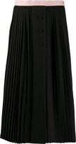 Thumbnail for your product : Gucci Logo Waistband Pleated Skirt
