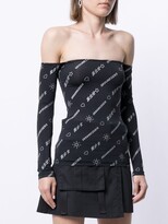 Thumbnail for your product : Ground Zero Off-The-Shoulder Logo-Print Top