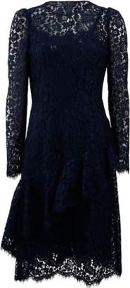 Dolce & Gabbana Ruffle Front Lace Dress