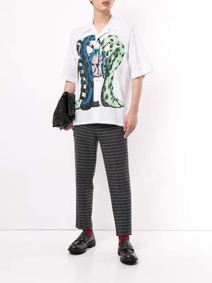 Marni graphic print striped shirt