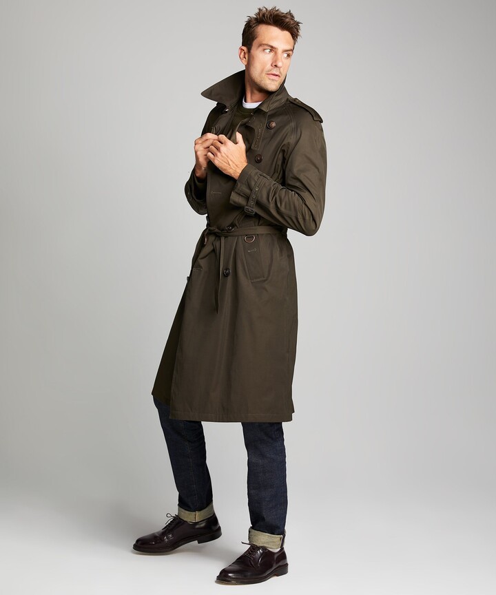 Mens Olive Trench | Shop the world's largest collection of fashion |  ShopStyle