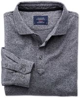 Thumbnail for your product : Charles Tyrwhitt Navy Long Sleeve Cotton Polo Size Medium