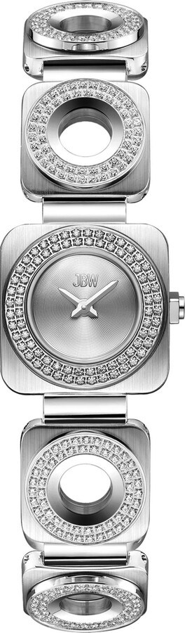 JBW Women's Chasm Stainless Steel Crystal Open ink Watch