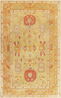 Nazmiyal Collection Tribal Primitive Decorative Antique Turkish Oushak Rug