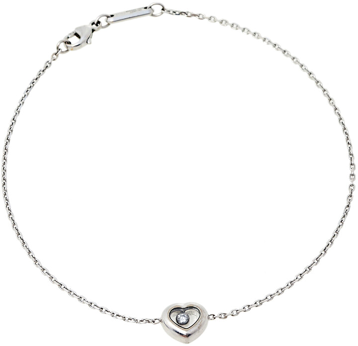 Chopard Happy Diamonds 18K White Gold Ankle Bracelet ShopStyle