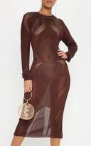 Thumbnail for your product : PrettyLittleThing Rose Gold Metallic Midi Cut Out Dress