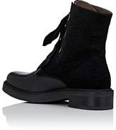 Thumbnail for your product : Barneys New York Women's Leather & Stamped Velvet Boots