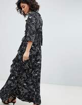 Thumbnail for your product : Vero Moda Star Print Wrap Maxi Dress