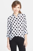 Thumbnail for your product : Foxcroft 'Dot on Dot' Print Shirt (Regular & Petite)
