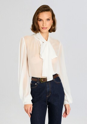 off white chiffon blouse