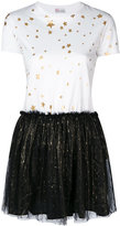 Thumbnail for your product : RED Valentino star printed T-shirt tutu dress