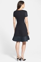 Thumbnail for your product : Pink Tartan Mesh Panel Fit & Flare Dress