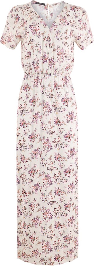 Morrato Bali White Aiyana Maxi Dress Zinnia Lavender