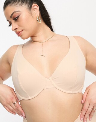 ASOS DESIGN Curve Statement lace underwired bra with hardware in