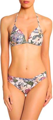 Jets Elegance Floral-print Triangle Bikini Top