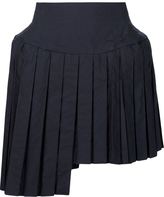 Thumbnail for your product : Julien David pleated asymmetric skirt - women - Cotton - M