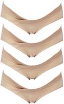 Thumbnail for your product : Crazy Cart 4 Pack Women's Under the Bump Maternity Bikini (, Skin)