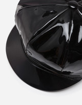 Thumbnail for your product : Dolce & Gabbana Patent Leather Baker Boy Hat With Peak