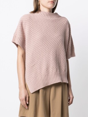 Agnona Asymmetric-Hem Knitted Top