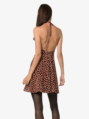 Saint Laurent Polka-Dot Mini Dress