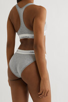 Thumbnail for your product : Calvin Klein Underwear Modern Cotton Stretch Cotton-blend Briefs - Gray