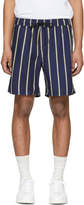 Thumbnail for your product : Saturdays NYC Navy Timothy Stripe Swim Shorts