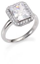 Thumbnail for your product : Adriana Orsini Sterling Silver Pave Framed Emerald-Cut Ring