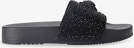 Kurt Geiger Mens Black Brockwell Woven Slides Eur 46 / 12 Uk Men
