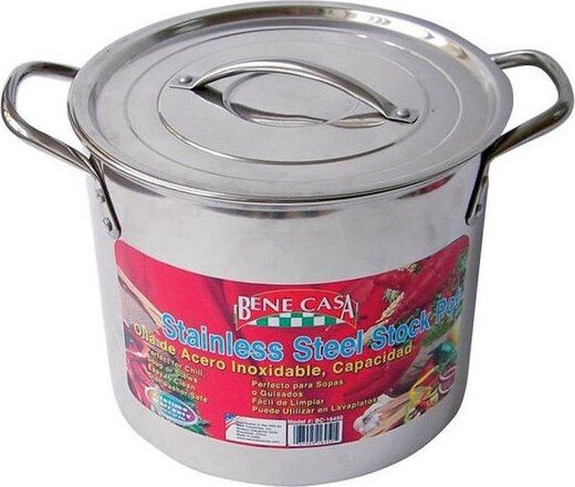 Bene Casa BeneCasaStainlessSteelStockPot11.18inch20qtSilver