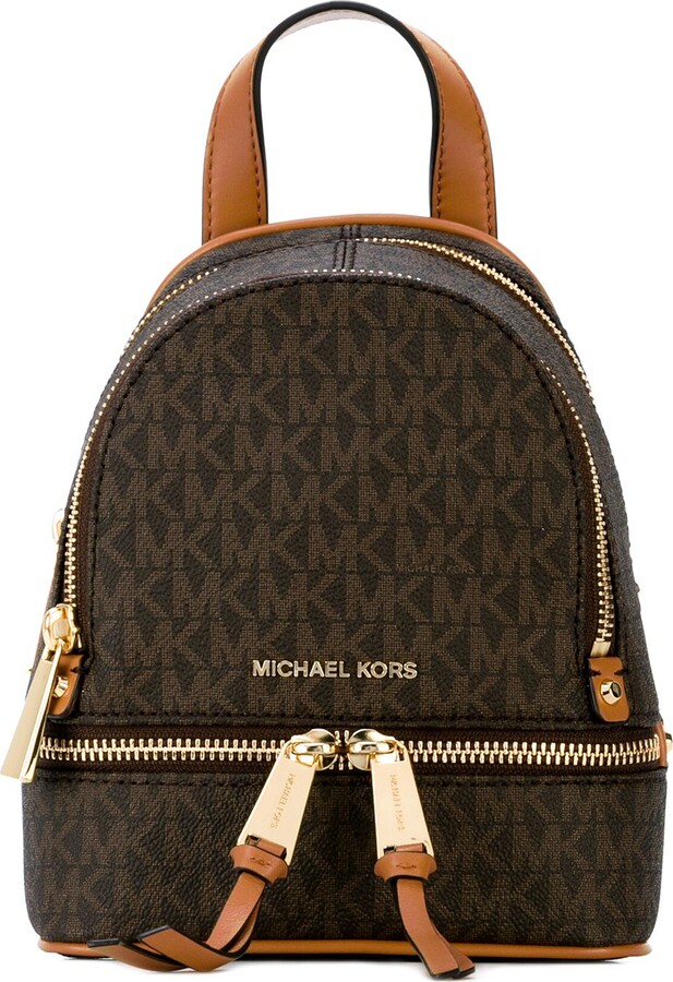 michael kors mini backpack brown