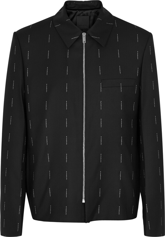 Givenchy Logojacquard Wool Jacket ShopStyle