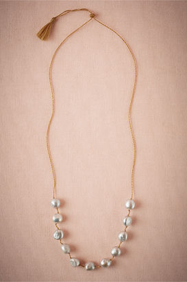BHLDN Silver-Dusted Pearl Necklace