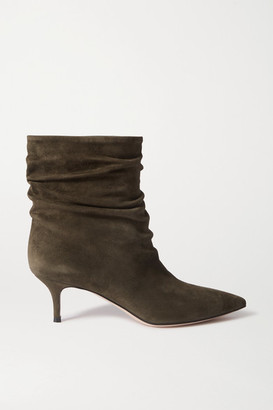 Gianvito Rossi Cecile 55 Ruched Suede 