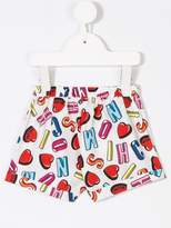 Thumbnail for your product : Moschino Kids letter motif shorts