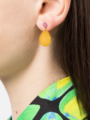 Eshvi Two-Tone Drop Earrings