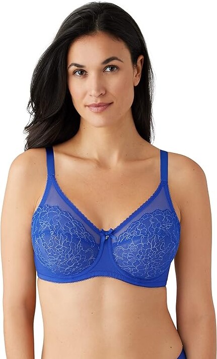 Wacoal Retro Chic Full-Busted Underwire Bra 855186 (Radiant Blue
