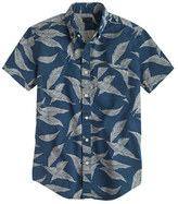 Thumbnail for your product : J.Crew Cotton twill short-sleeve shirt in leaf print