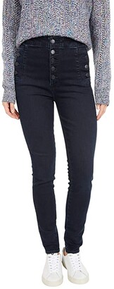 J Brand Jeans Womens Natasha Sky High Skinny Velvet Pant in Black