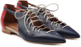 Thumbnail for your product : Malone Souliers Leather Lace-Up Flats