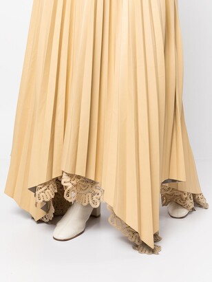 Jonathan Simkhai Kali lace-collared pleated dress