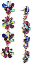 Thumbnail for your product : Betsey Johnson Gold-Tone Multi-Stone Flower Linear Drop Earrings